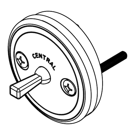 Central Brass Faceplate For Trip Lever or Pop-Up Bath Drains, Polished Chrome G-83-AZ